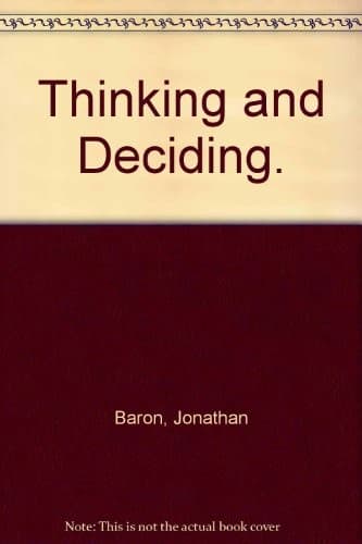 Portada de Thinking and deciding