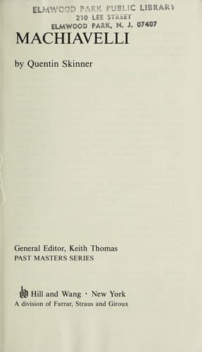 Portada de Machiavelli