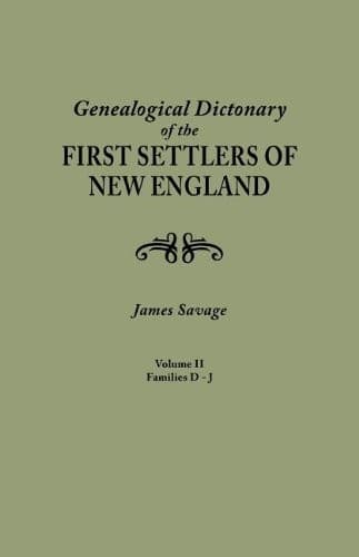 Portada de A genealogical dictionary of the first settlers of New England