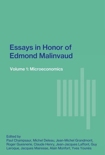 Portada de Essays in Honor of Edmond Malinvaud