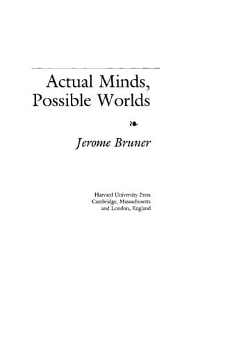 Portada de Actual minds, possible worlds