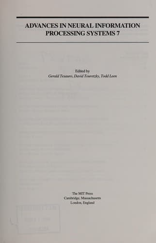 Portada de Advances in neural information processing systems.