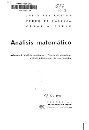 Portada de Ana lisis matema ticos