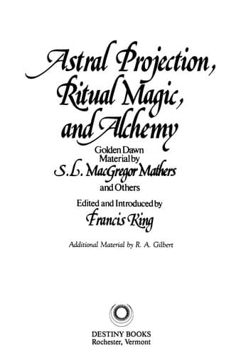 Portada de Astral projection, ritual magic, and alchemy
