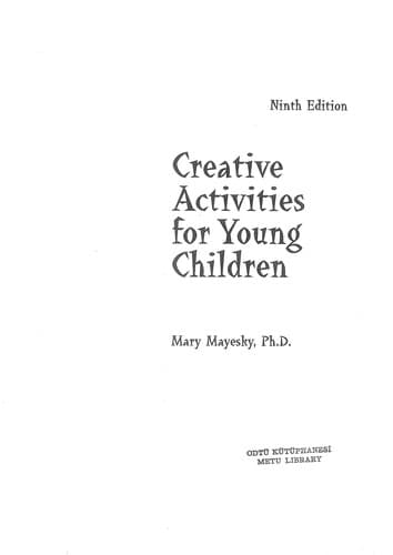 Portada de ^ Creative Activities for Young Children