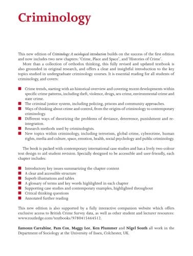 Portada de Criminology