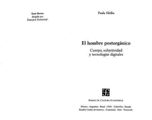 Portada de El hombre postorgánico