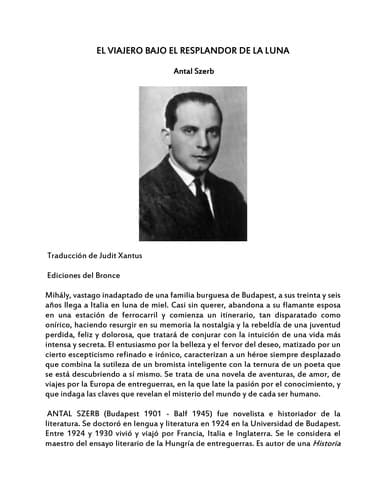 Portada de El Viajero bajo el resplandor de la luna