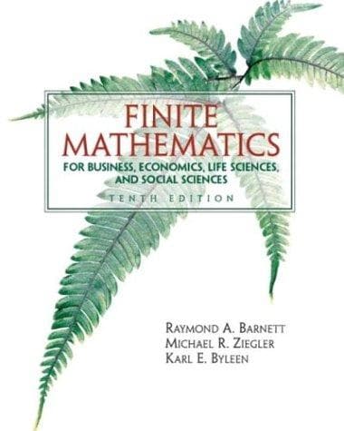 Portada de Finite mathematics for business, economics, life sciences, and social sciences.