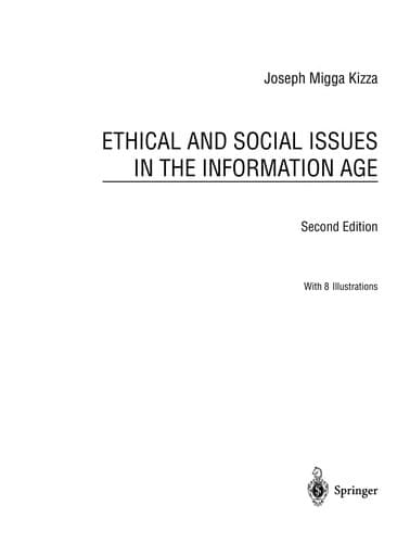 Portada de Ethical and social issues in the information age