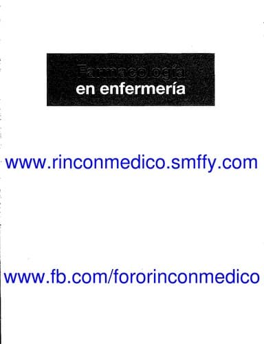 Portada de Farmacología en enfermería