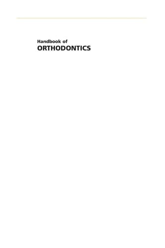Portada de Handbook of orthodontics