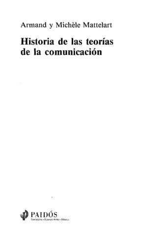 Portada de Historia de las teorías de la comunicación