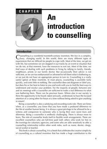 Portada de An introduction to counselling