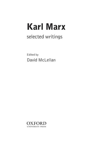 Portada de Karl Marx