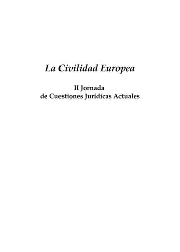 Portada de La civilidad europea