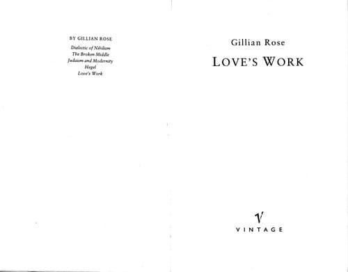 Portada de Love's work