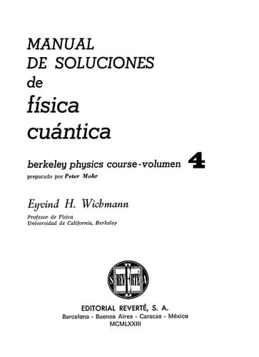 Portada de Manual de soluciones de física cuántica