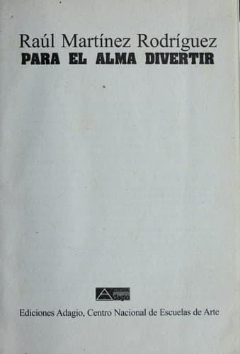 Portada de Para el alma divertir