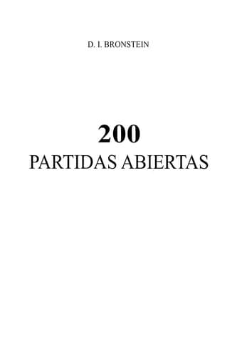Portada de 200 Partidas abiertas