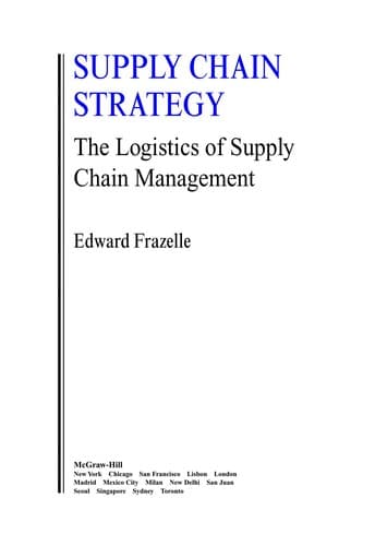 Portada de Supply chain strategy