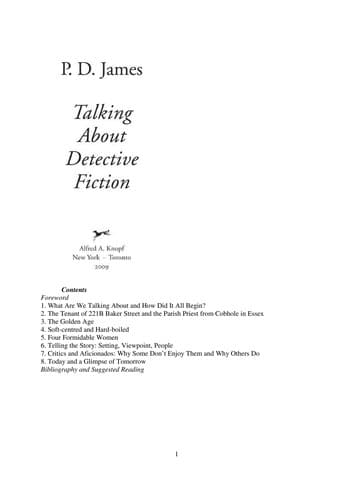 Portada de Talking about detective fiction