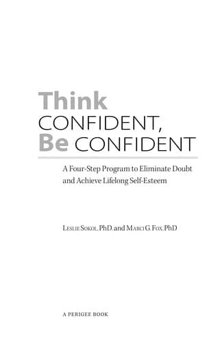 Portada de Think confident, be confident