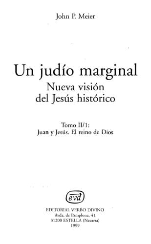 Portada de Un judío marginal