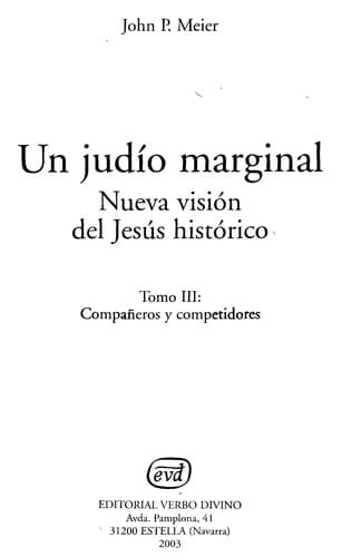 Portada de Un judío marginal