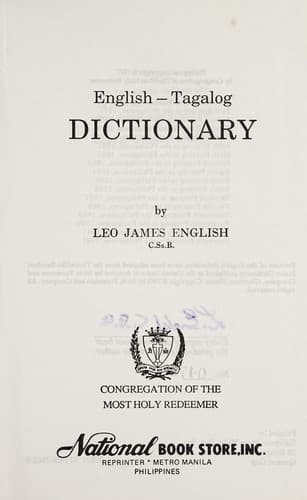 Portada de English-Tagalog dictionary