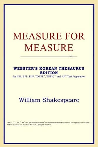 Portada de Measure for measure