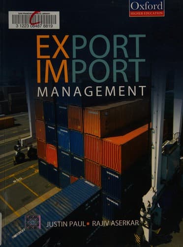 Portada de Export import management