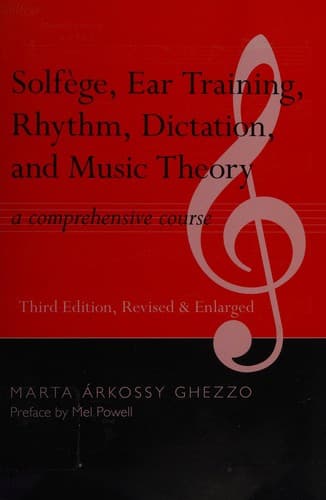 Portada de Solfege, ear training, rhythm, dictation, and music theory