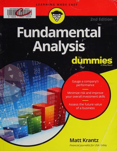 Portada de Fundamental analysis for dummies