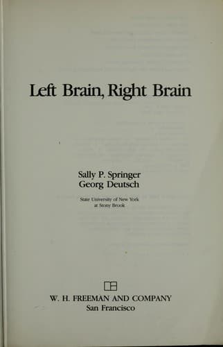 Portada de Left brain, right brain
