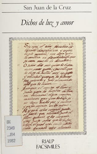 Portada de Dichos de luz y amor