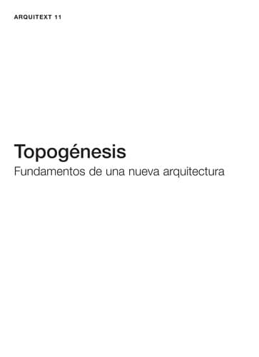 Portada de Topoge nesis