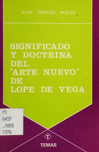 Portada de Significado y doctrina del Arte nuevo de Lope de Vega