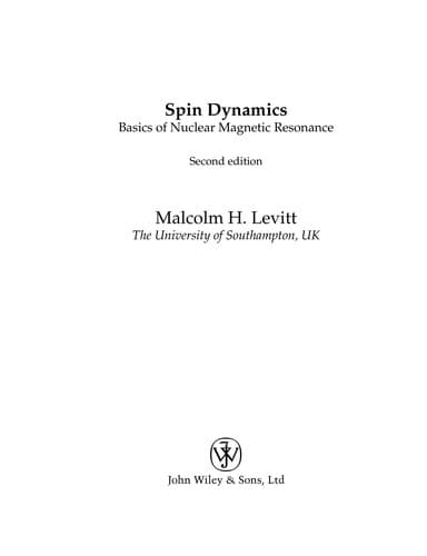 Portada de Spin dynamics