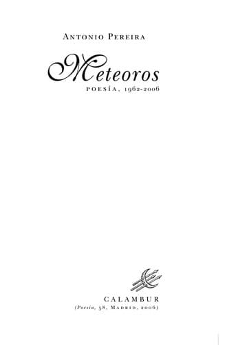 Portada de Meteoros