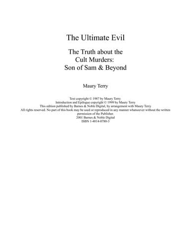 Portada de The ultimate evil