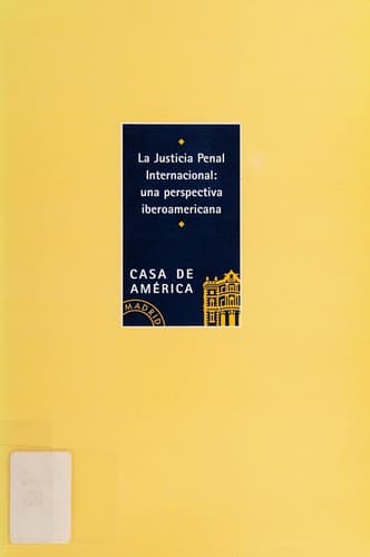 Portada de La Justicia Penal Internacional