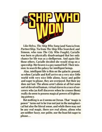 Portada de The ship who won