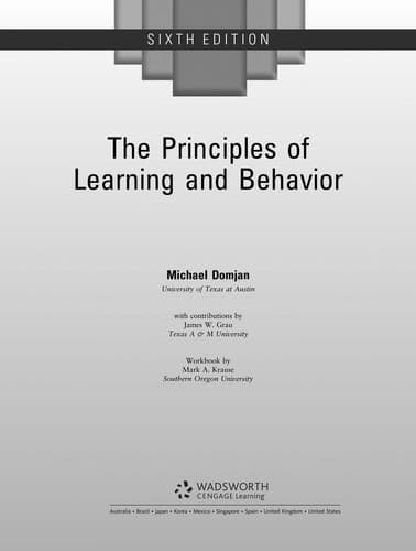 Portada de The principles of learning and behavior