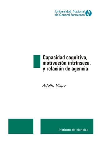 Portada de Capacidad cognitiva, motivacio n intri nseca y relacio n de agencia