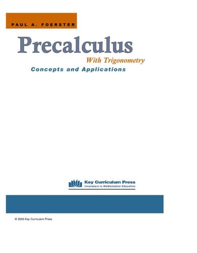 Portada de Pre-calculus With Trigonometry