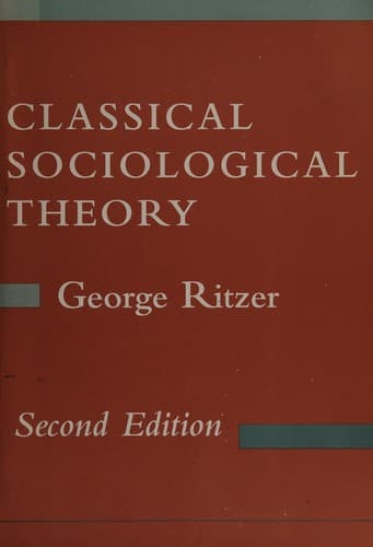 Portada de Classical sociological theory