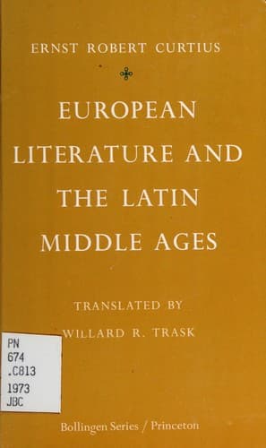 Portada de European literature and the Latin Middle Ages