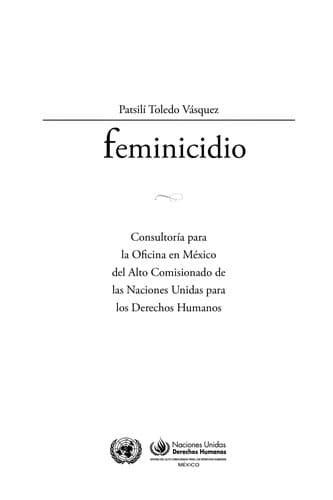 Portada de Feminicidio