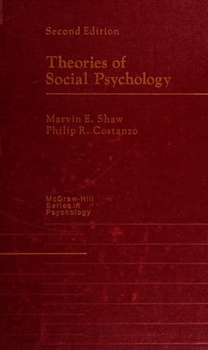 Portada de Theories of social psychology